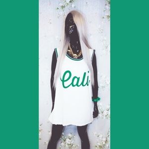 Graphic "Cali" Long Tank Top